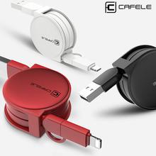 CAFELE 1M 2 in 1 USB Cable Fast Charging For iphone X 7 8