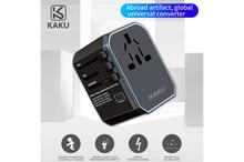 KAKU 2 PCS In One EU/UK US 3A Multi Transfer Travel Wall Adapter Charger Plug For All Phones