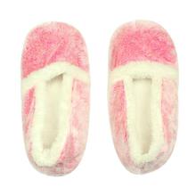Warm Pink/White Fur Designed Bedroom Slip-Ons