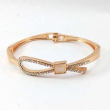 Rose Gold Toned Rhinestones Embellished Bracelet For Women- (BT_021)