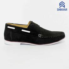 3917 Suede Casual Boat Shoes For Men- Black