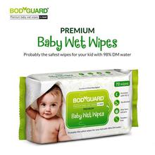 BodyGuard Premium Paraben Free Baby Wet Wipes with Aloe Vera 72 Wipes Per Pack