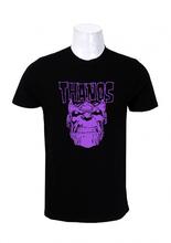 Wosa - Thanos Purple Print Black  T-shirt For Men