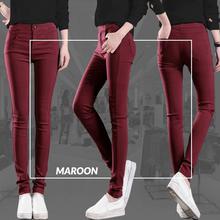 MAROON  FREE SIZE SKINNY JEANS PANT