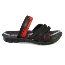 Shikhar Shoes Black/Red Slip-On Sandals For Men - 9620