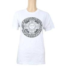 Eye Mandala Printed 100% Cotton T-Shirt For Women-White - 07