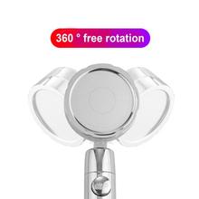 Pressurized Shower Head Interesting Handheld Shower with Visible Rotating Fan 360-degree Rotation Removable Shower Head