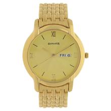 Sonata Analog Gold Dial Men's Watch - 7954YM02