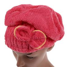 6 Colors Microfiber Solid Quickly Dry Hair Hat Hair Turban Women Girls Ladies Cap Bathing Drying Towel Head Wrap Hat