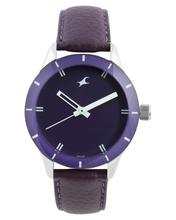 Fastrack Women Leather Analogue Purple Watch - Nj6078Sl05C