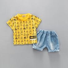 Baby Cartoon Boy Girl Summer Clothes Set 2019 New Cute Short