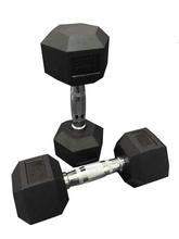 Black Rubber Hex Dumbbell- 15kg