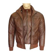 Brown Leather Jacket For Men- (SPLJ-6002)