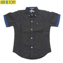 Giny & Jony Boys Navy Blue & Beige Regular Fit Printed Casual Shirt