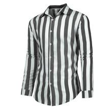 Men's casual long-sleeved striped European shirt