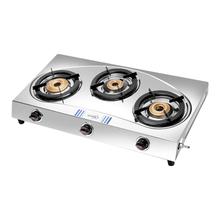 Solitaire Three (3B) Burner Stainless Steel Gas Stove - Non Automatic