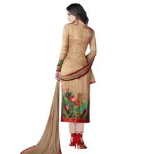 Stylee Lifestyle Gold Green Satin Printed Dress Material (1366)