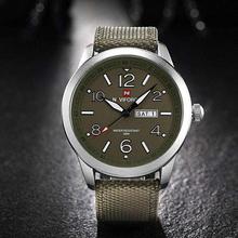 NF9101 Army Green Dial Analog Watch For Men