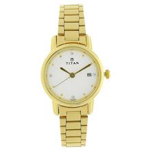 Titan Analog White Dial Women's Watch-2572YM01