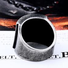 BEIER Stainless Steel Viking triangle Ring vintage Hammer