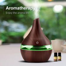 300ML USB Electric Aroma Air Diffuser Wood Ultrasonic Air Humidifier