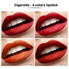 4pcs Lipstick Set Mini Cigarette box design Matte Long