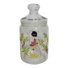 Luminarc Floral Printed Glass Containers Lid