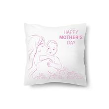 Mother's Day Cushion - ( Mother Kissing Baby Print)