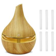 300ML USB Electric Aroma Air Diffuser Wood Ultrasonic Air Humidifier