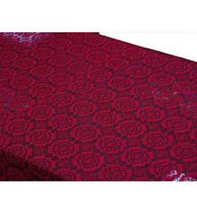 Kuber Industries Cotton Dining Table Cover 6 Seater - Maroon