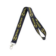 Black/Yellow Batman Printed Lanyard Keyring