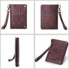 Genuine Leather Wallet Men Zipper Purse Male Card Holder Min