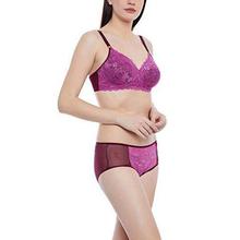 Clovia Lace Padded Non-Wired Bra & Hipster Panty - (BP1230P15-$P)