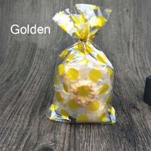 25 pcs/lot 13 X 21 cm white Golden dots bag cookies diy Gift Bags