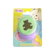 Green Teddy Bear Shaped Craft Punch For Kids - Medium