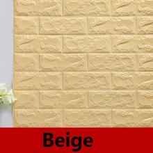 DIY Self Adhensive 3D Brick Wall Stickers Living Room Decor Foam Waterproof Wall Covering Wallpaper For TV Background Kids Room