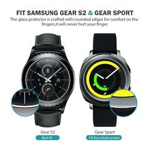 Samsung Gear S2 Gear Sport Tempered Glass SCREEN PROTECTOR 2.5D High Definition 9H(White) (NOT WATCH)