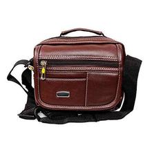 7.5" Stylish Faux Leather Small Messenger Office Cash Sling Bag