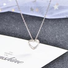 Birthday gift_wanying jewelry heart-shaped necklace s925