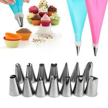 16 Pcs/Set Silicone Icing Piping Cream Pastry Bag +14PCS Stainless