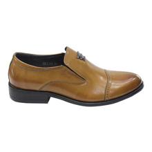 Brown Solid PU Leather Formal Shoes For Men