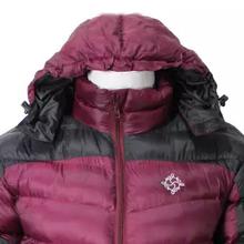 Maroon/Black Two-Tone Silicon Down Jacket For Men