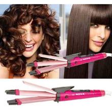 Nova 2 In 1 Professional Hair Curler & Hair Straightener