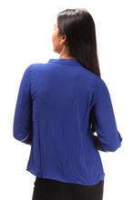 Bella Jones Long Sleeve Blouse with Contrast Piping For Women