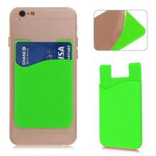 Durable Silicone Phone Holder Case Credit Card Cash Pouch Adhesive Back Cover Universal For Smart Cell Phone Adhesive Sticker