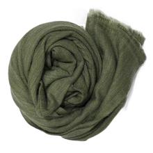 Olive Green Plain Shawl For Women