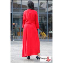 Red Semi Umbrella Kurti For Women