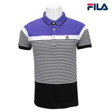 Striped Polo T-Shirt- Purple/ Black (12004655)