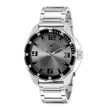Fastrack Grey Dial Casual Analog Watch For Men -(Silver)-3084SM02