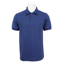 Navy Solid 100% Cotton Polo T-Shirt For Men